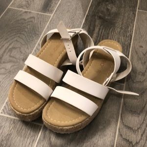 White espadrille sandals